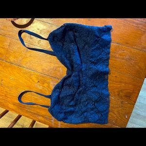 Soft stretch Lace dark blue bralette